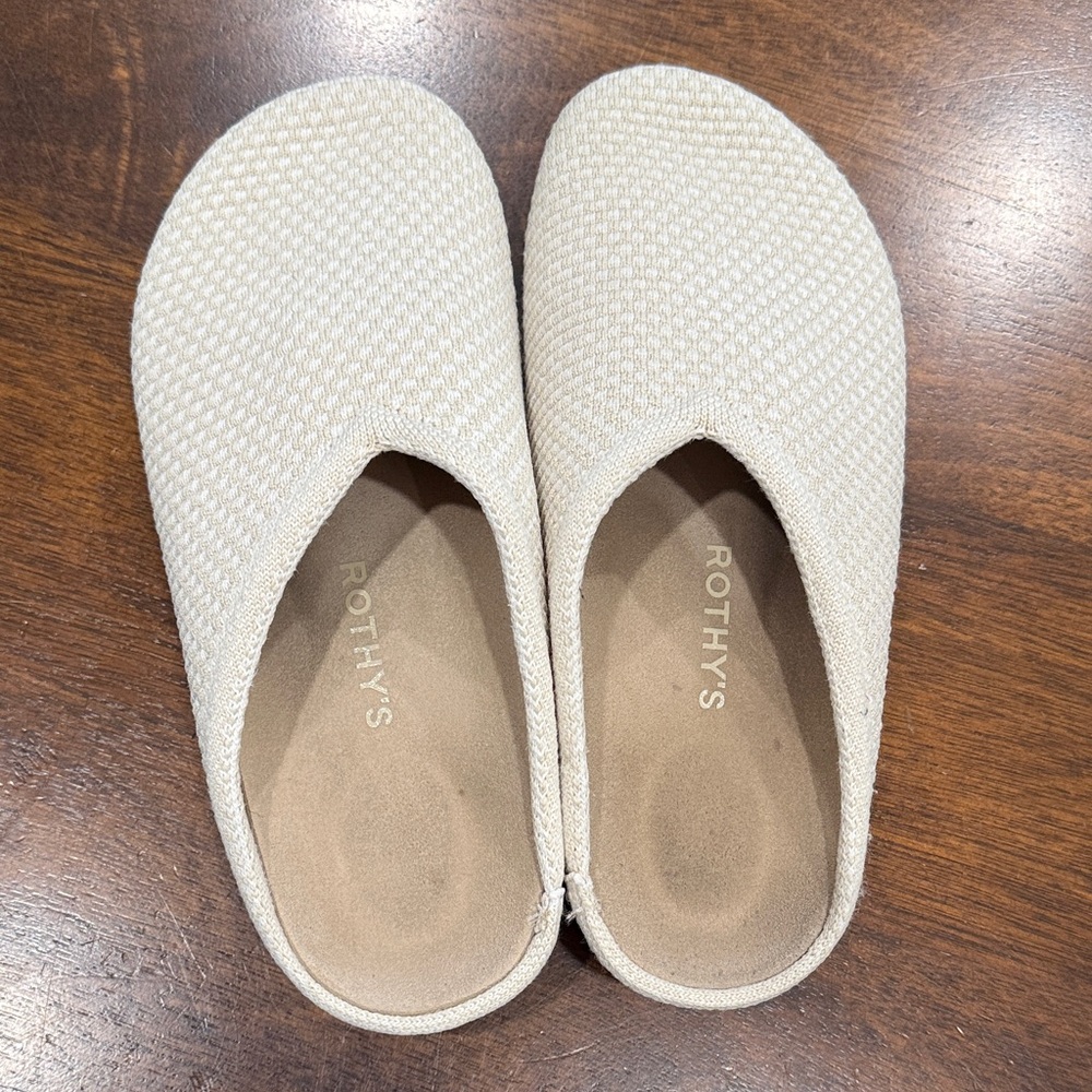 Rothy's Cream Women's Clogs - Picture 2 of 8
